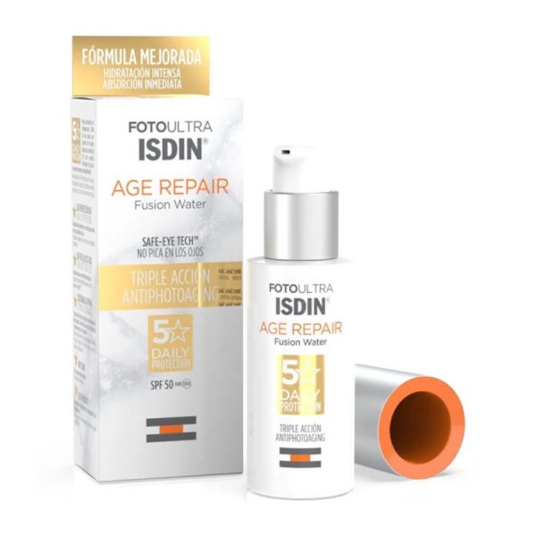 isdin foto ultra age repair water light spf50 50 ml